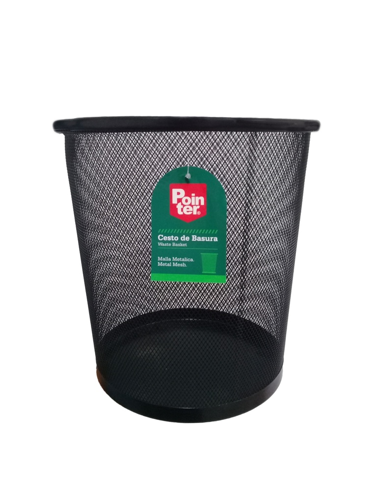 PAPELERA NEGRA OFICINA POINTER METAL 3-502