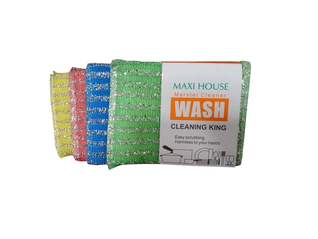 ESPONJA DE FREGAR x4 UND MAXI HOUSE 3-543