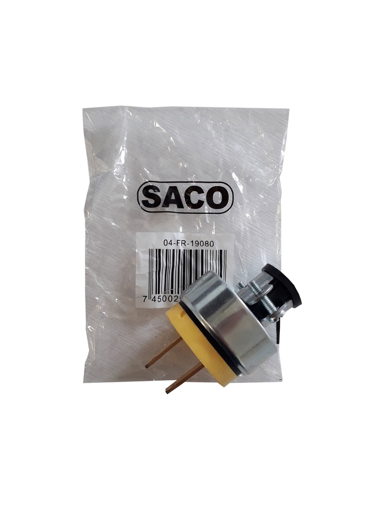 ENCHUFE AMARILLO METAL VINIL 2 PATAS SACO 3-551