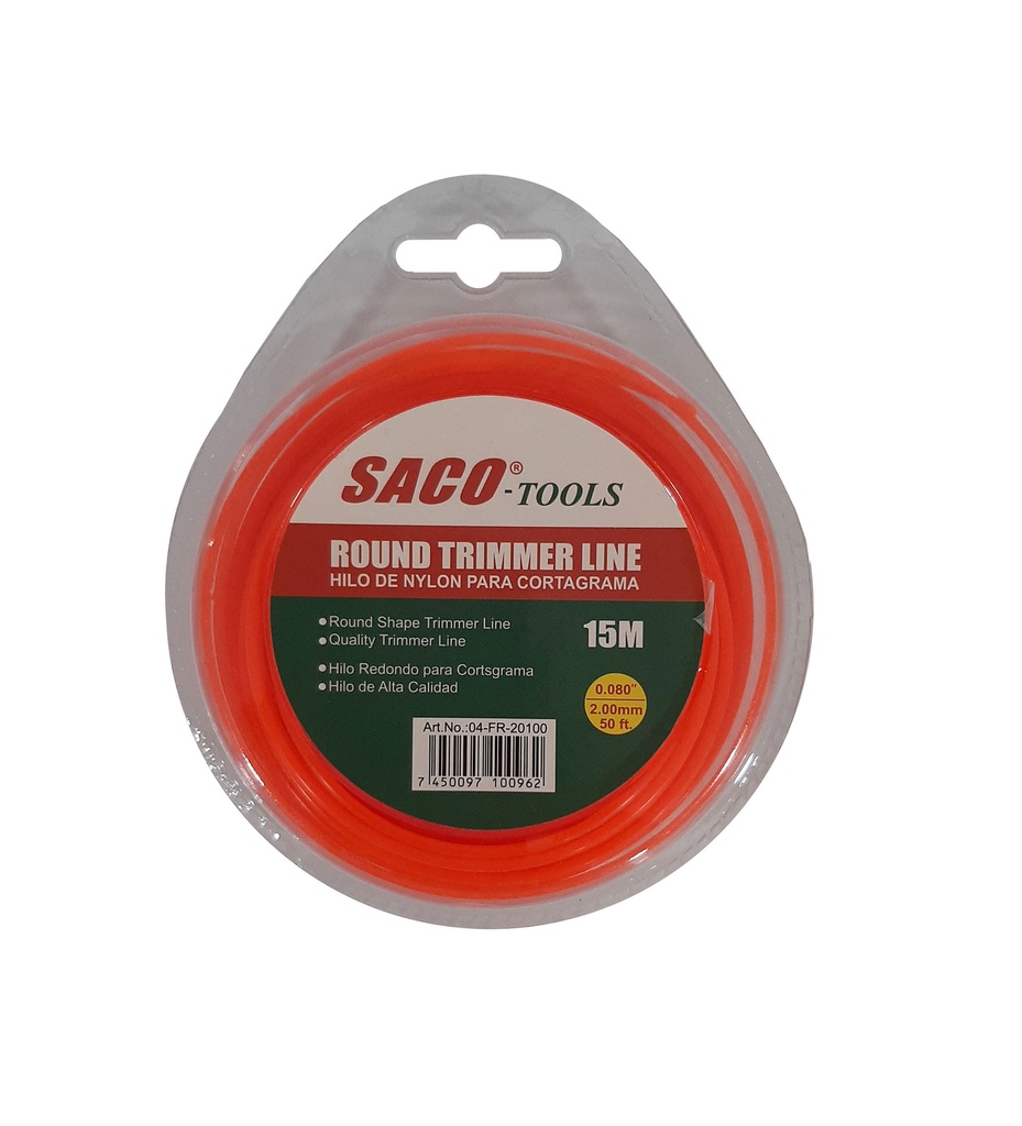 NYLON DESMAL 2 MM x 15 MTS BLISTER SACO ROJO 3-553