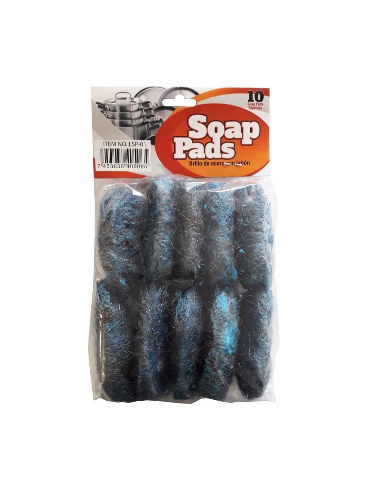 BRILLO JABONOSO SOAP PADS x 10 UNID 3-583