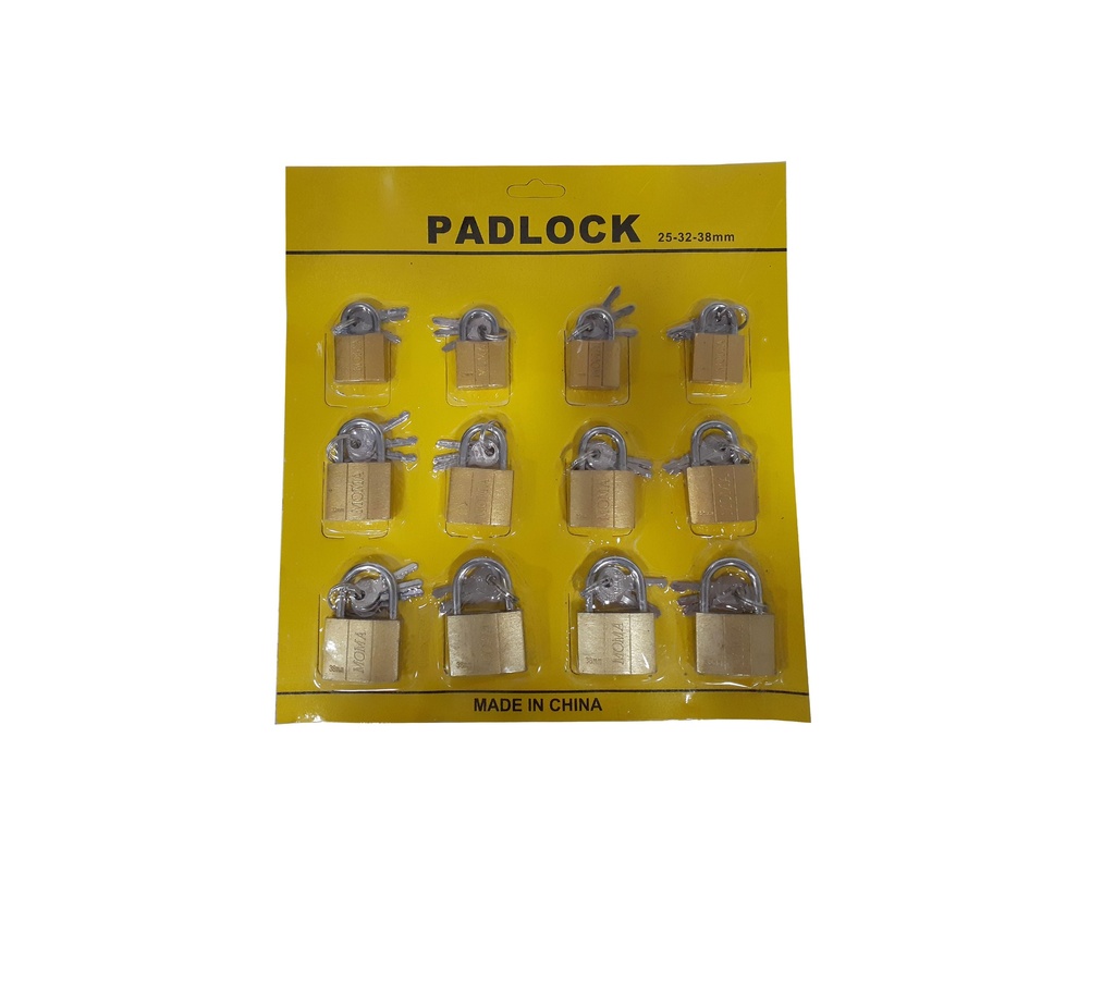 CANDADOS SET 25MM-30MM-30MM 12PCS 3-604