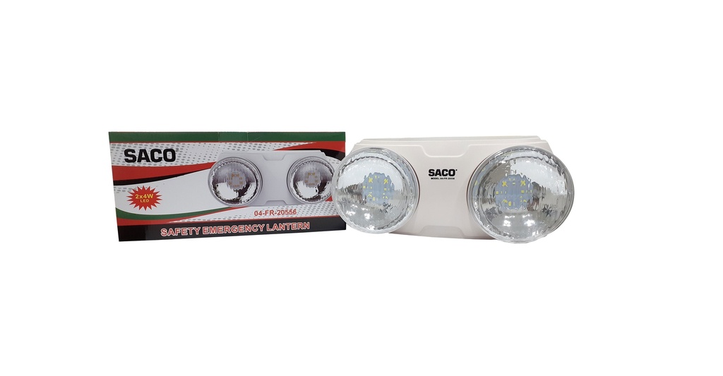 LAMPARA DE EMERGENCIA LED 2 x 4W SACO 3-630