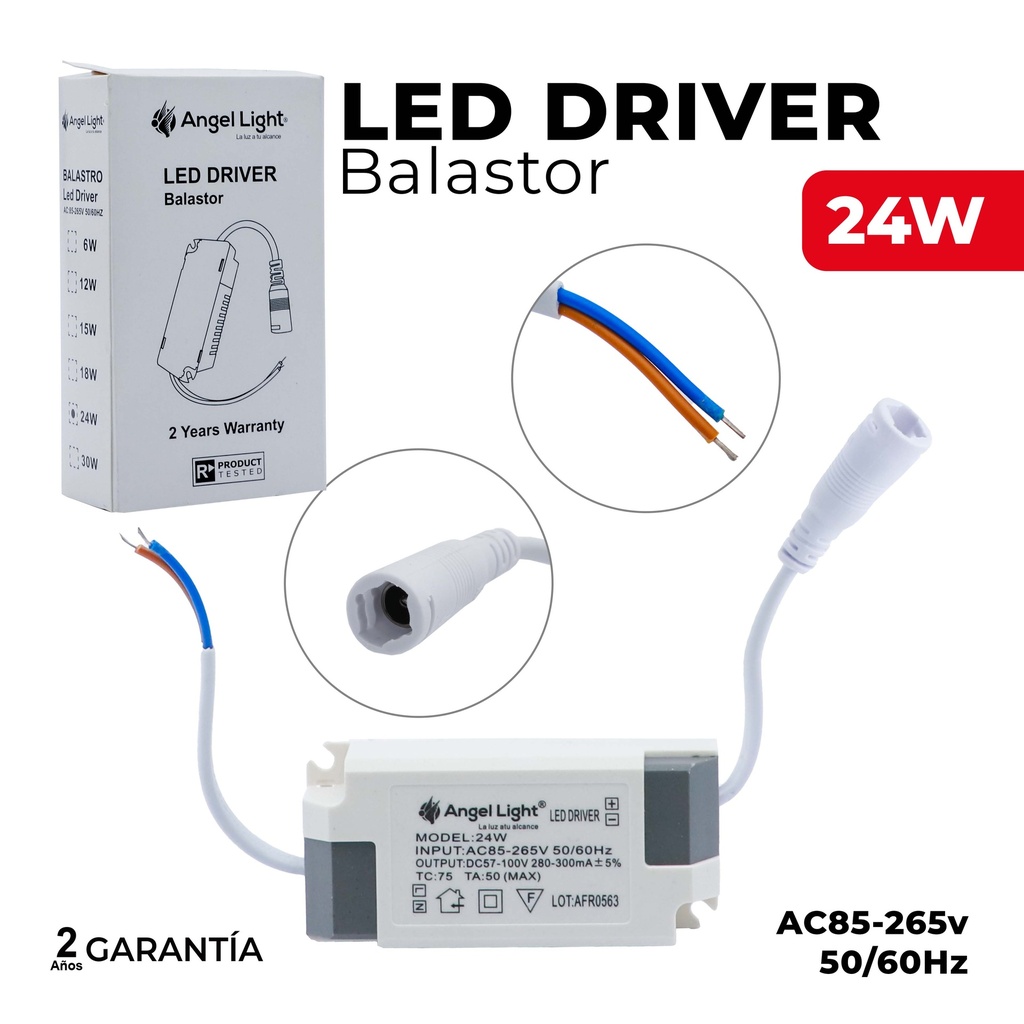 BALASTRO P/LAMPARA LED 24W ANGEL L 3-649