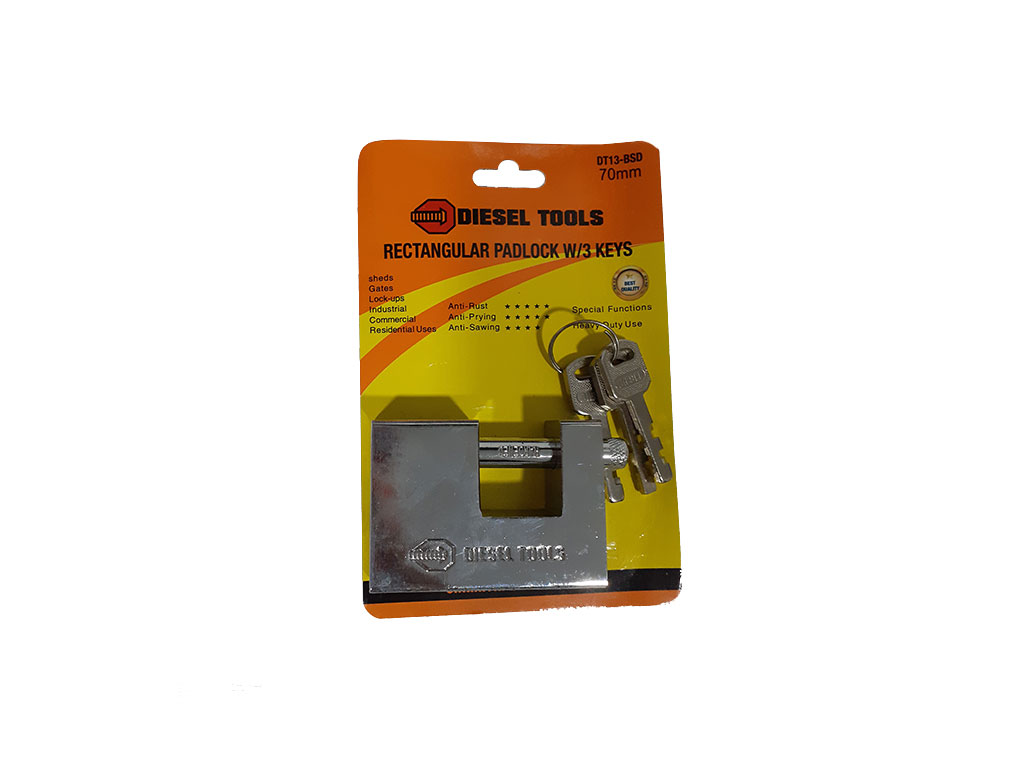 CANDADO ANTICIZALLA PLATEADO 70MM DIESEL TOOL 3-920