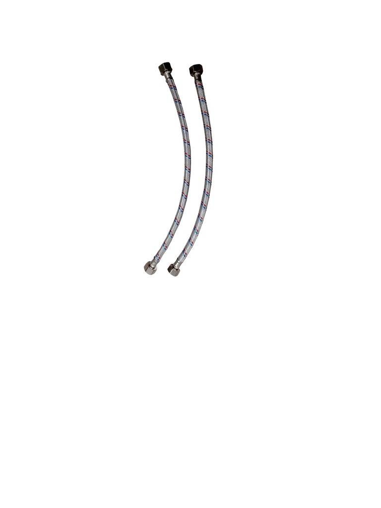MANGUERA METALICA FLEXIBLE 1/2" x 1/2" x 40CM 3-937