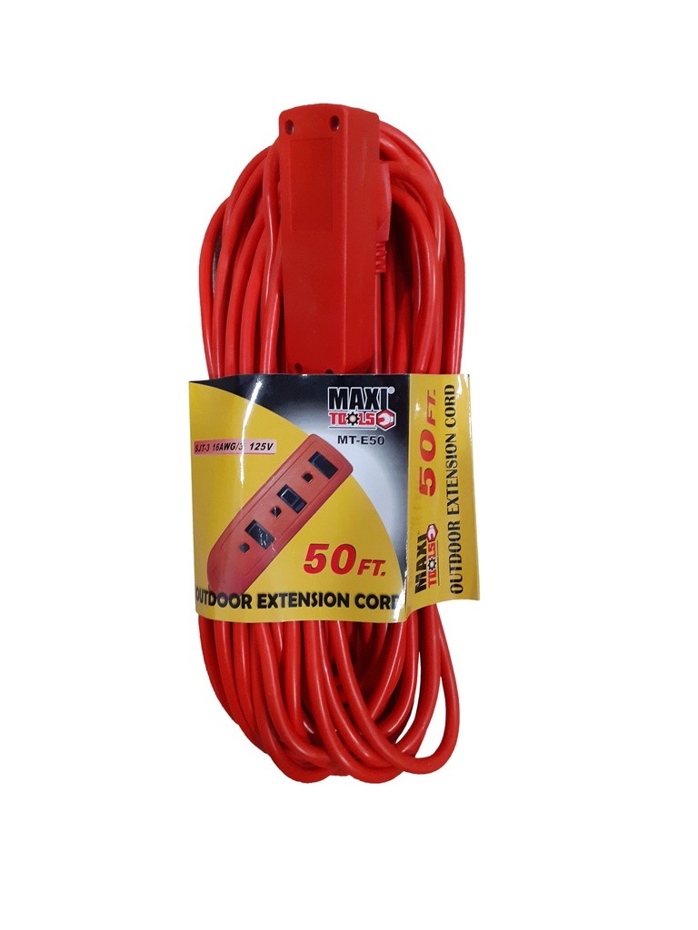 EXTENSION ELECTRICA NARANJA 3x16 50FT MAXI EN 3-954