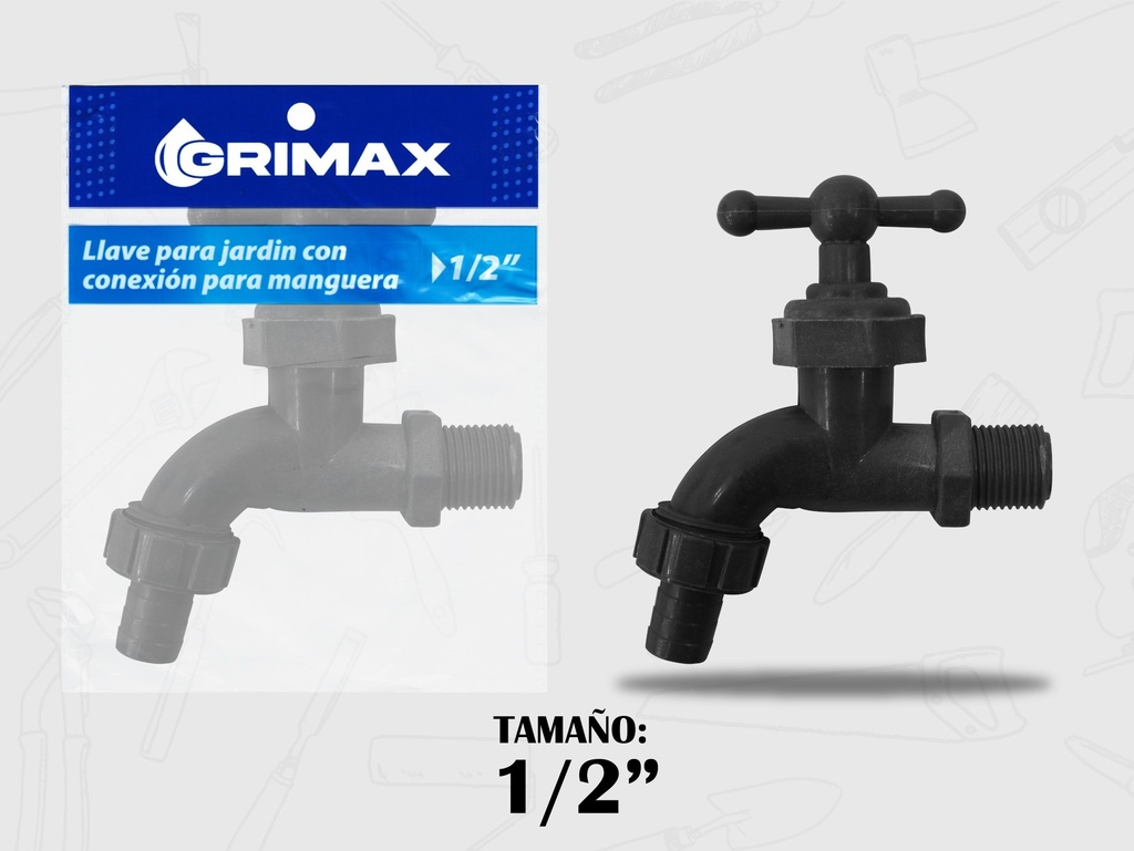 LLAVE CHORRO PVC GRIS 3-961