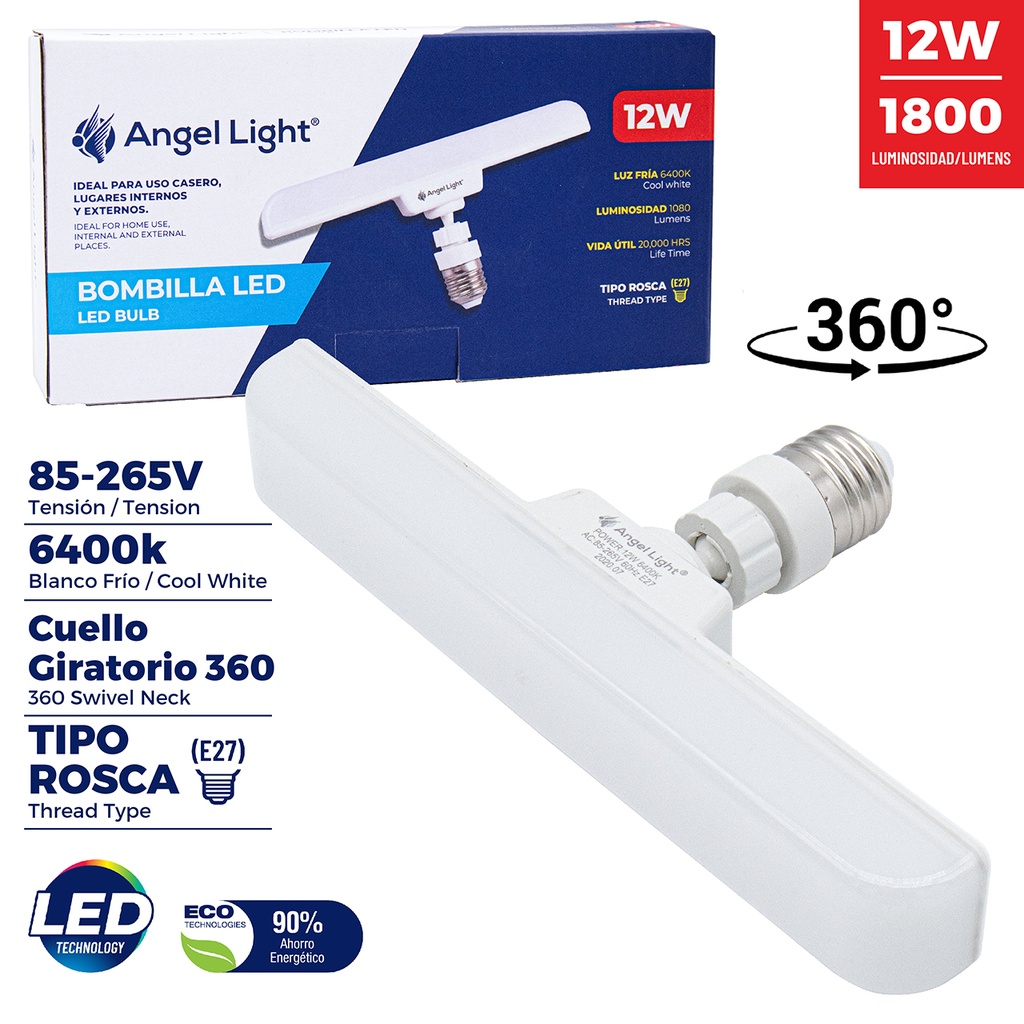 LAMPARA T LED 85-265V 12W 85-265V 4-016