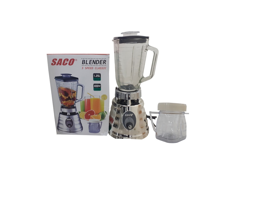 LICUADORA 3 VELOCIDADES VASO VIDRIO SACO 4-026