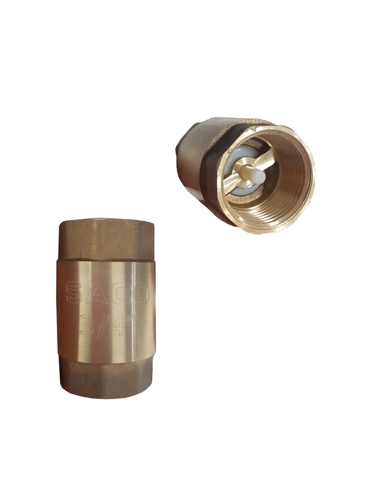 VALVULA CHECK 3/4¨ BRONCE ASIENTO PLASTICO 4-028