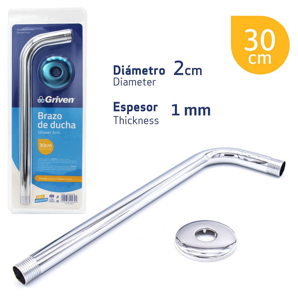 BRAZO PARA REGADERA GRIVEN 4-114