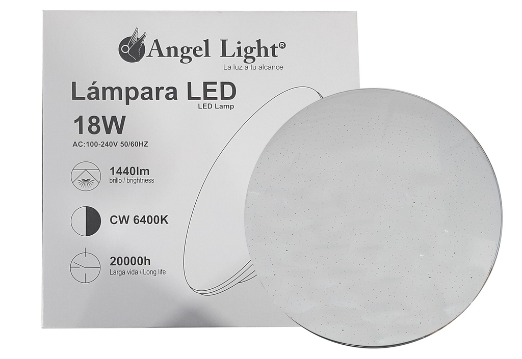 LAMPARA LED P/TECHO 18W ANGEL LIGHT 85-265V 4-125