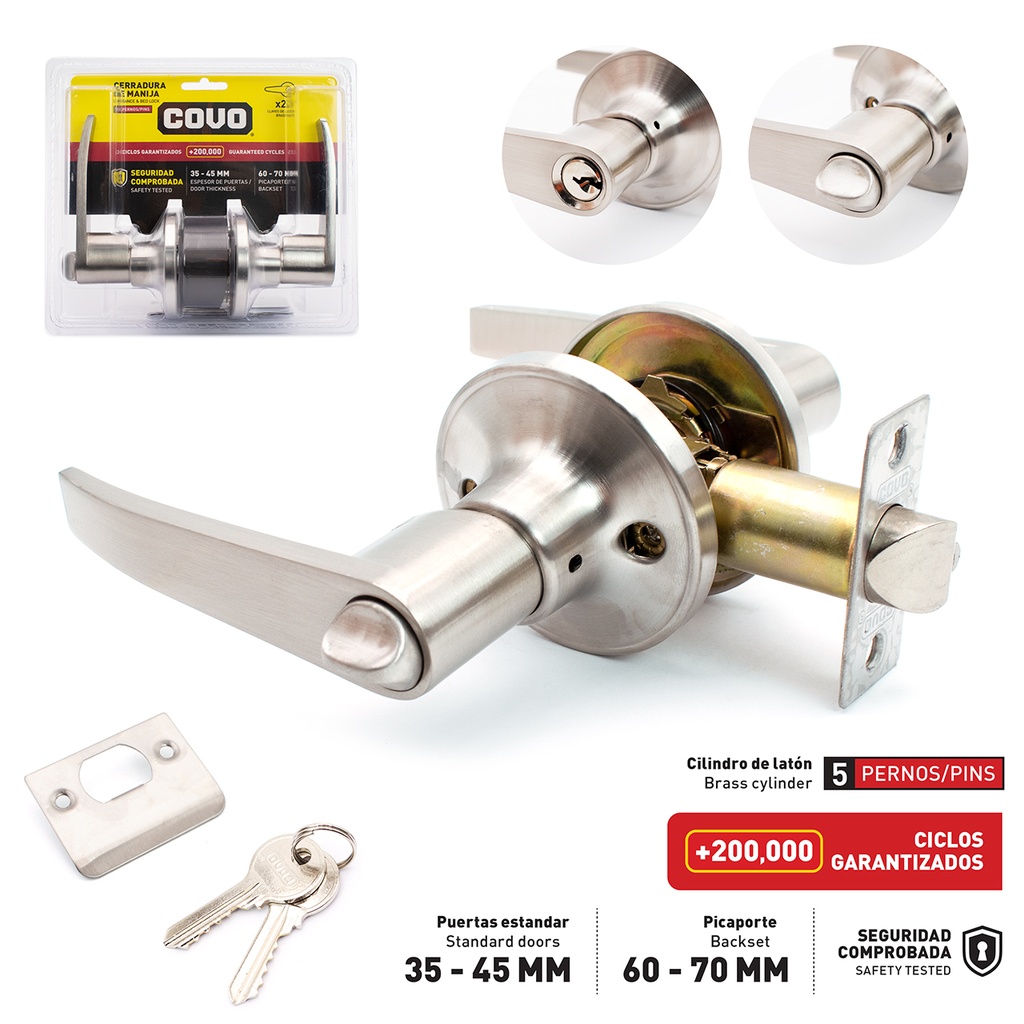 CERRADURA CON MANILLA RECTA COVO 4-140