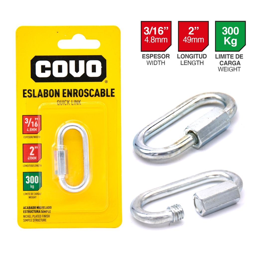 ESLABON ENROSCABLE 3/16 x 2" COVO 4-143