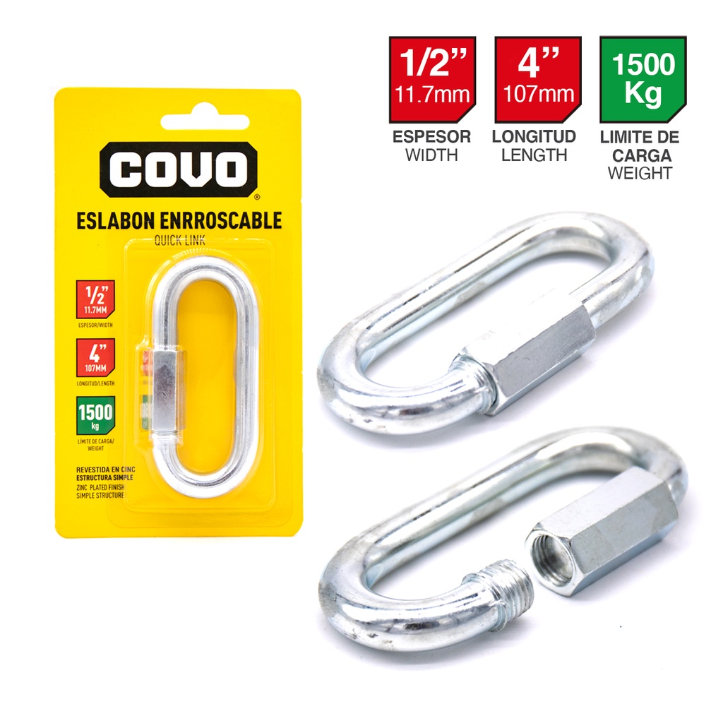 ESLABON ENROSCABLE 1/2 x 4" COVO 4-145