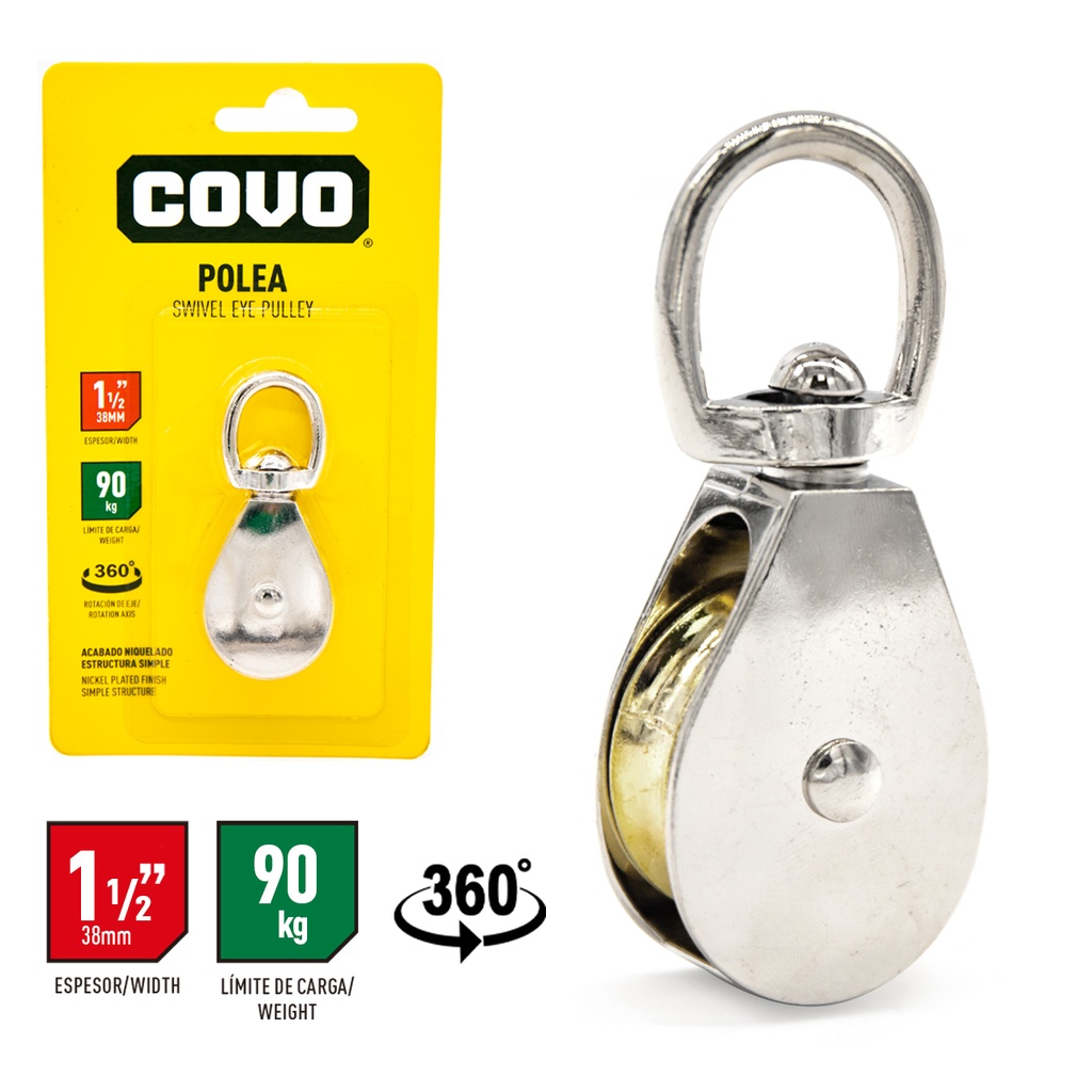 POLEA 1 1/2 (38mm) 90 KG COVO 4-147