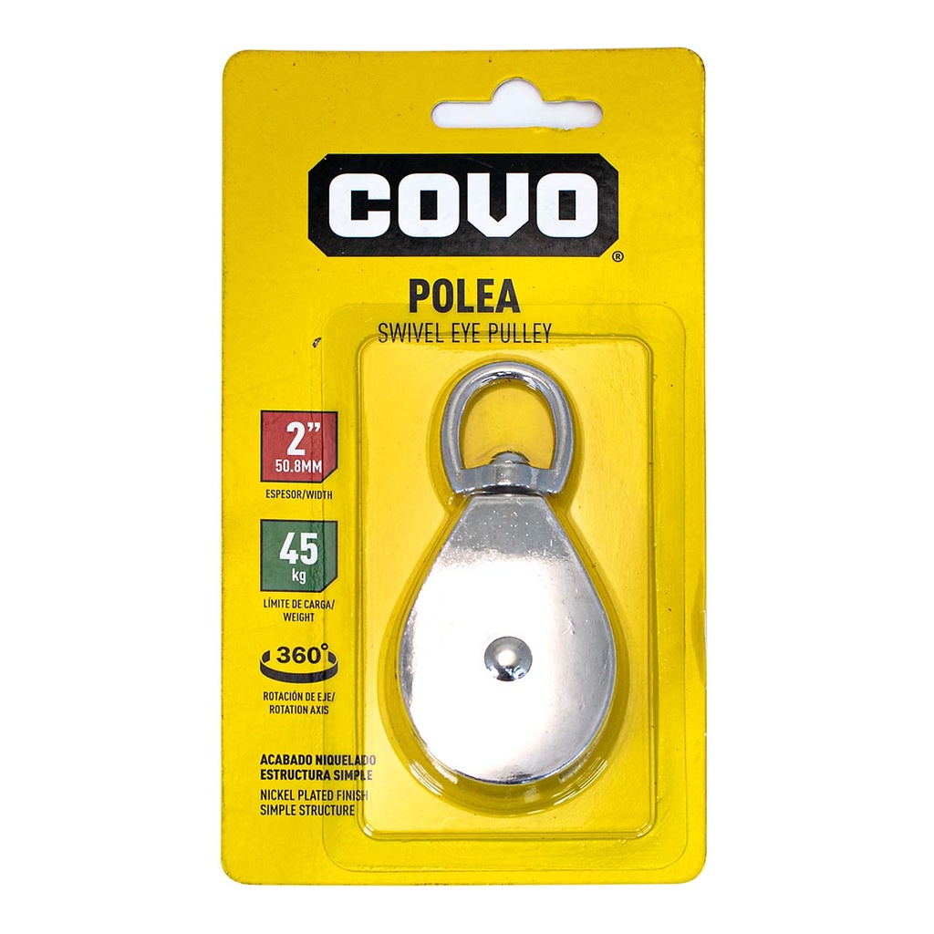 POLEA 2¨(50,8mm) 50 KG COVO 4-148