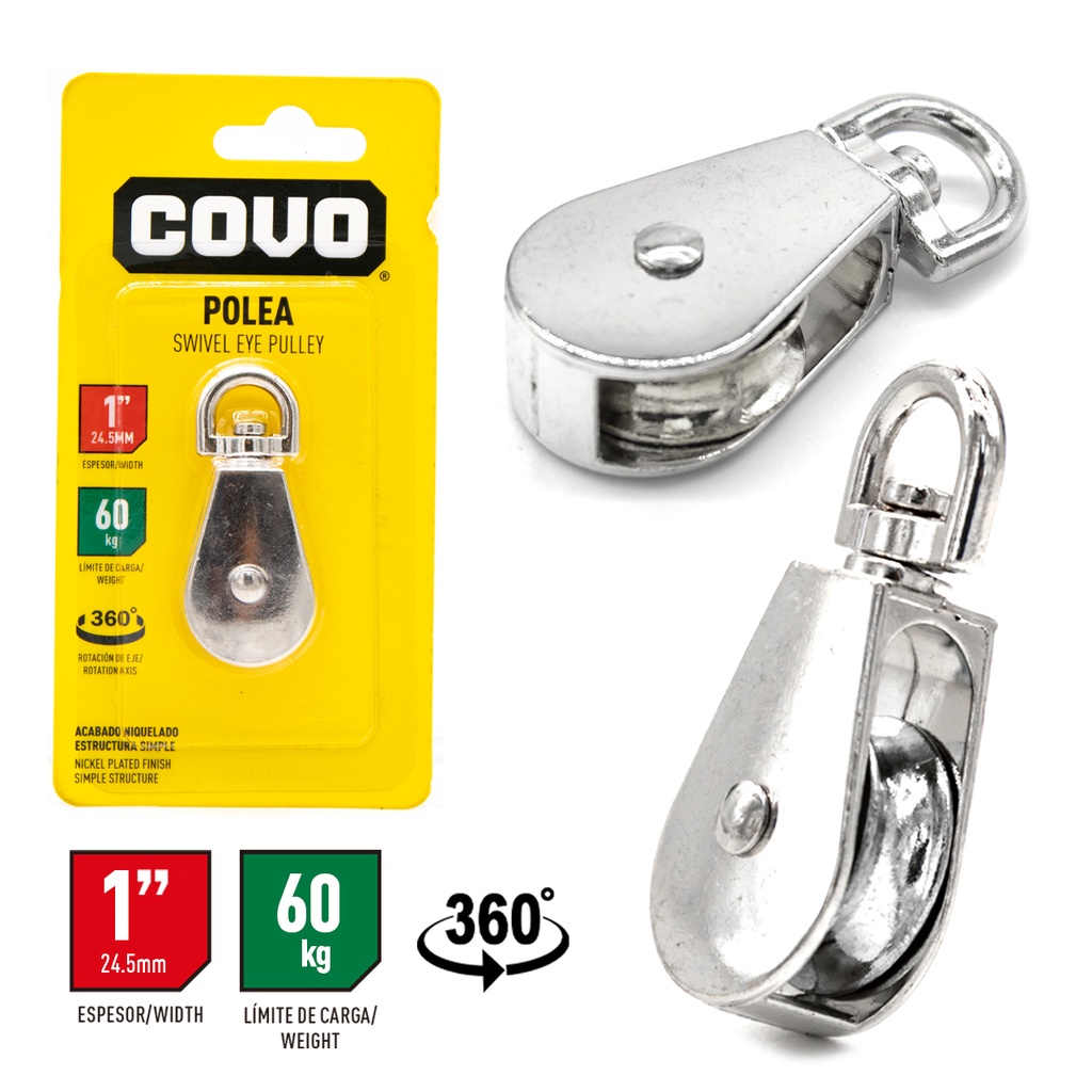 POLEA 1¨ (24,5mm) 60 KG COVO 4-149