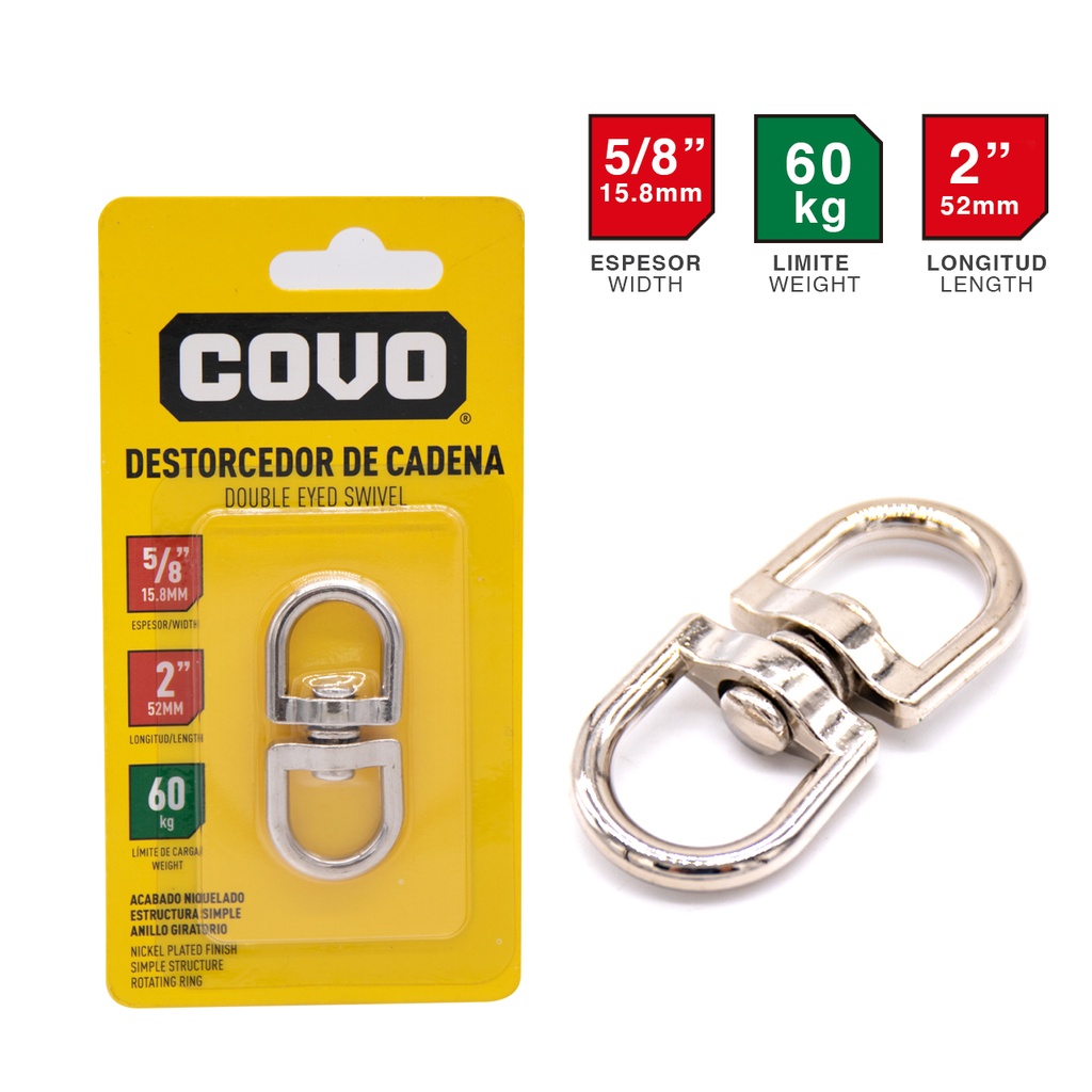 DESTORCEDOR DE CADENA 5/8" x 2" COVO 4-155