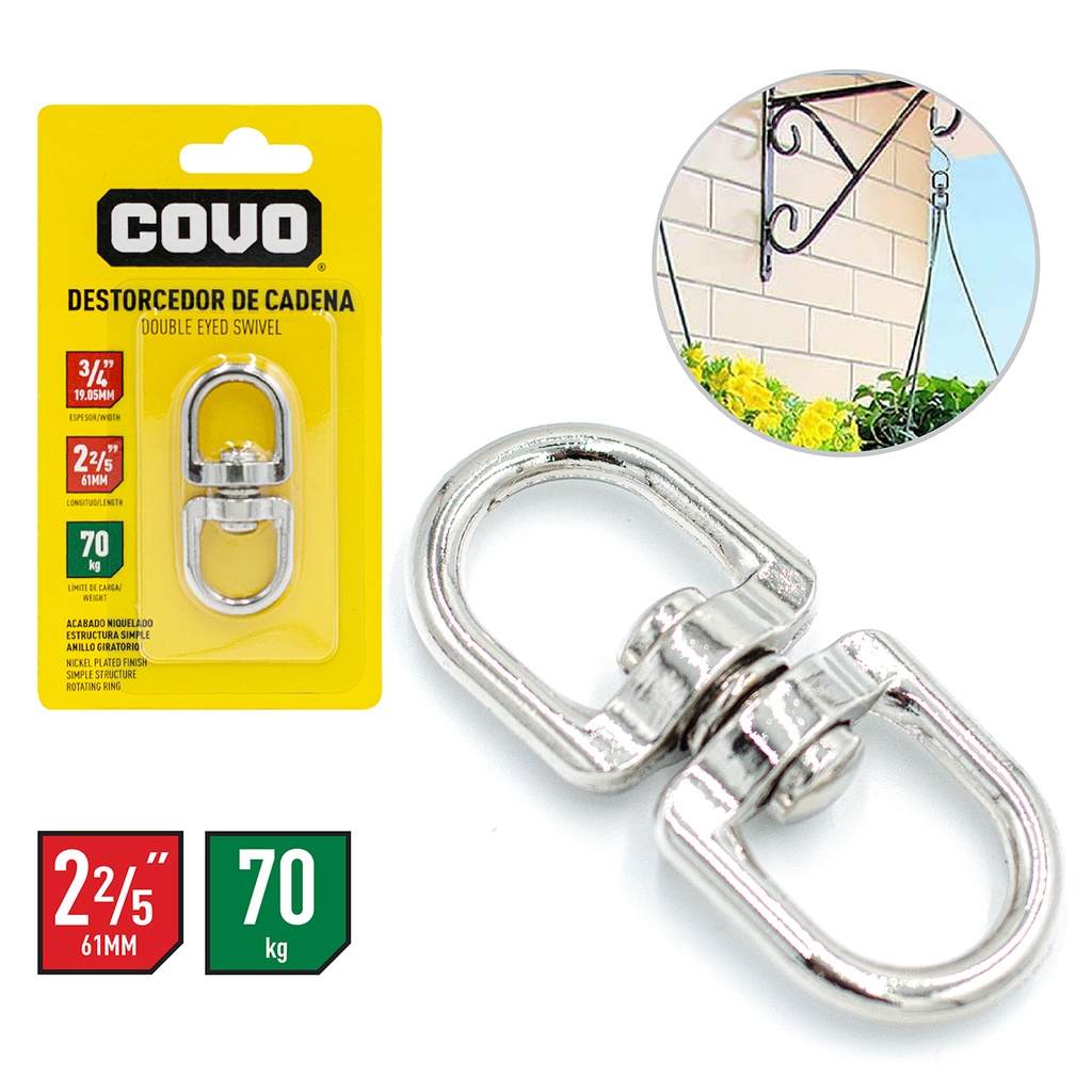 DESTORCEDOR DE CADENA 3/4" x 2 2/5" COVO 4-156