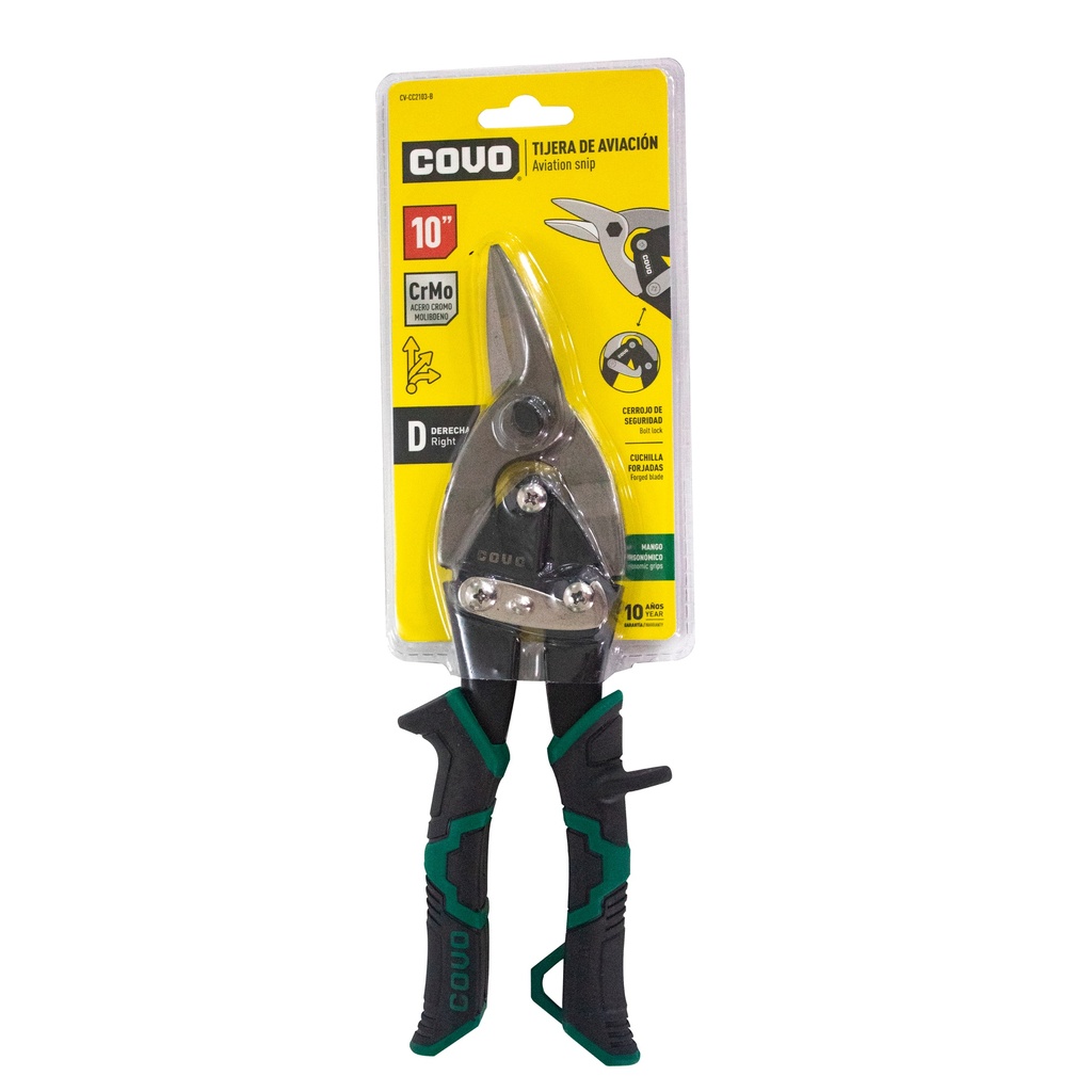 TIJERA DE AVIACION 10" DERECHA COVO 4-207