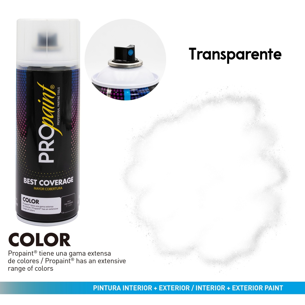 SPRAY TRANSPARENTE x 400 ML PRO PAINT 4-222