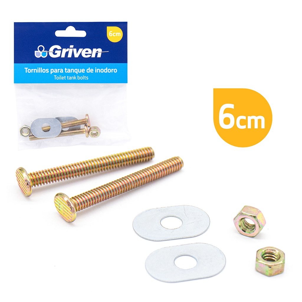 TORNILLOS P/INODORO 6CM GRIVEN 4-249