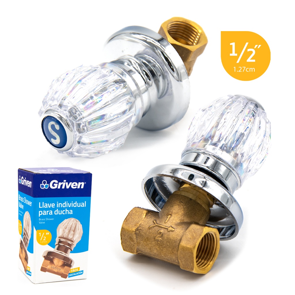 LLAVE P/DUCHA INDIVIDUAL x 1/2 BRONCE GRIVEN 4-254