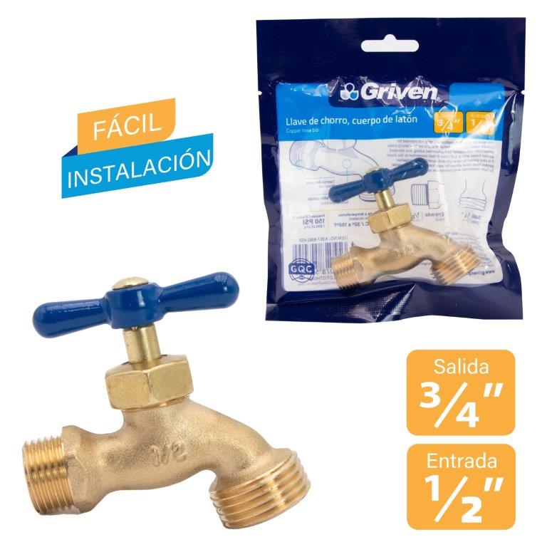 LLAVE CHORRO BRONCE GRIVEN 4-259