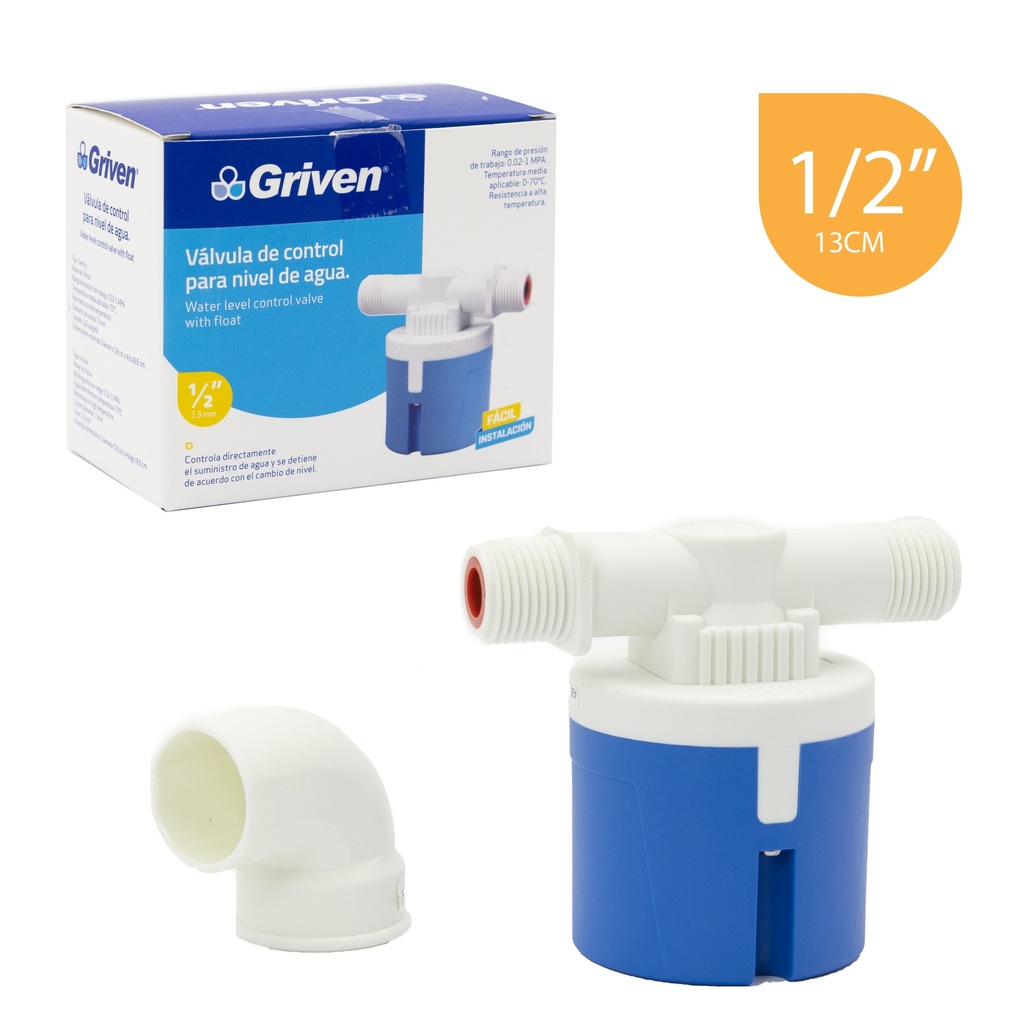 VALVULA DE CONTROL 1/2" P/TANQUE GRIVEN 4-279