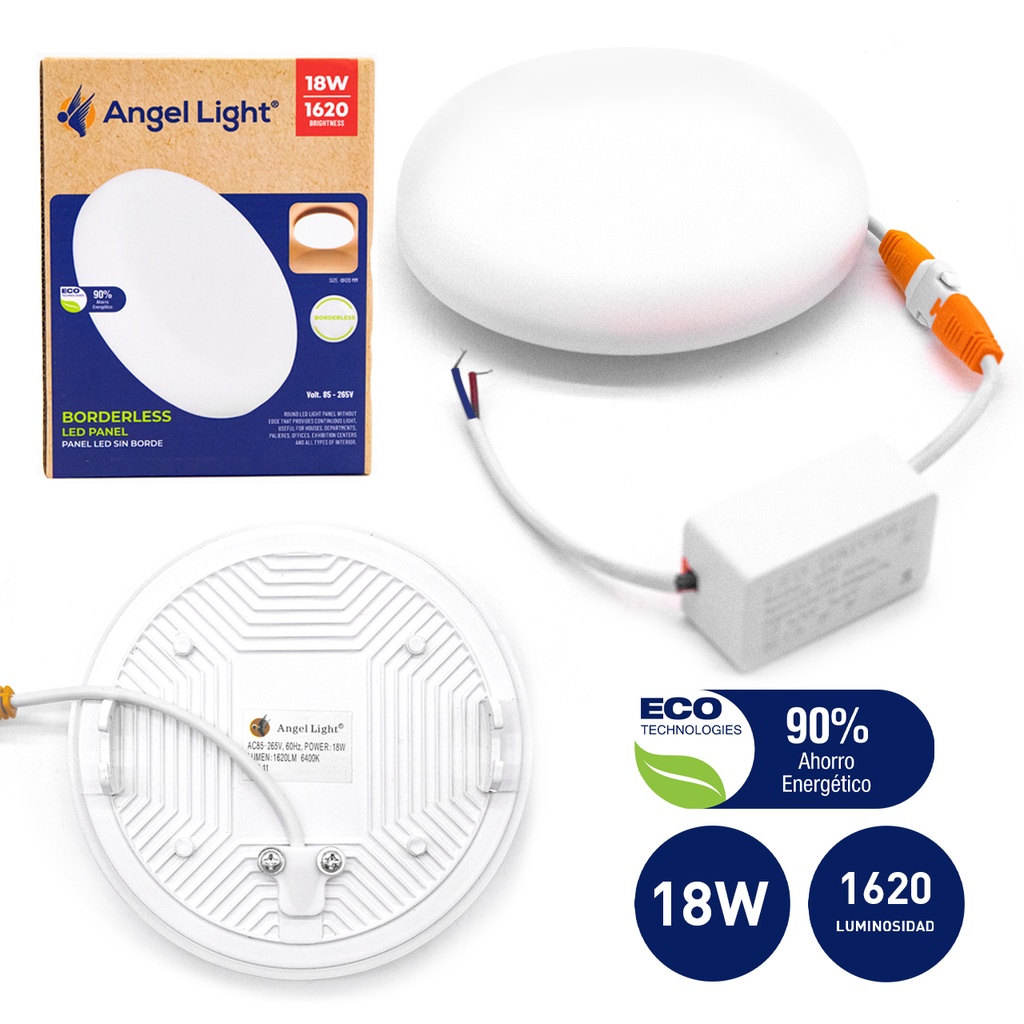 PANEL LED EMPOTRAR SIN BORDE 18W 85-265V 4-286