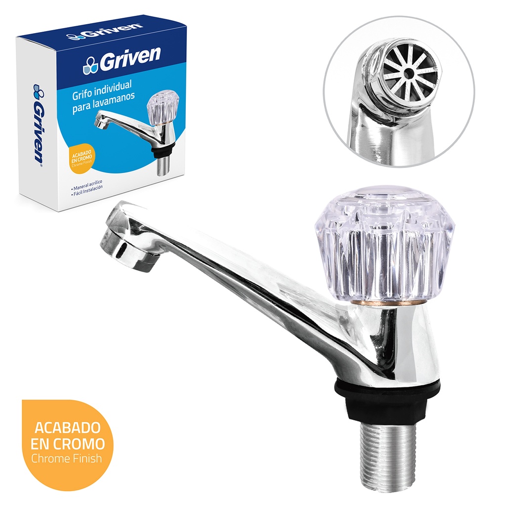 LLAVE LAVAMANO INDIVIDUAL METALICA GRIVEN 4-292