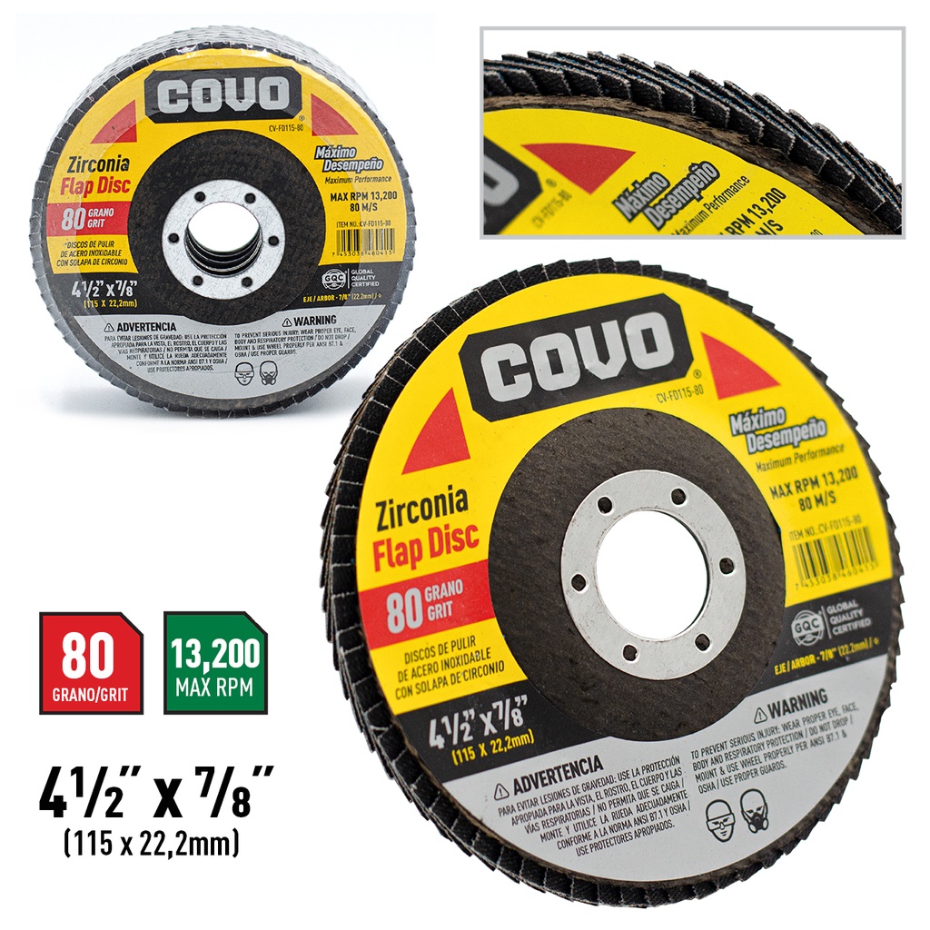 DISCO FLAP 4 1/2 DE 80 COVO 4-295