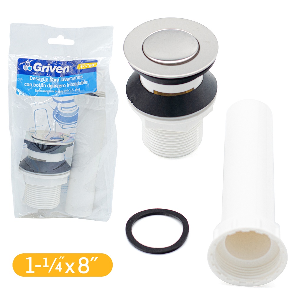 DESAGUE LAVAMANO PUSH PLASTICO GRIVEN 4-327