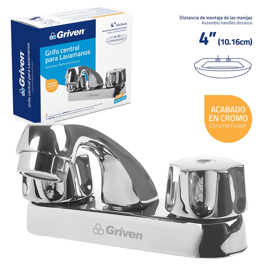 LLAVE LAVAMANO DOBLE METALICA GRIVEN 4-331
