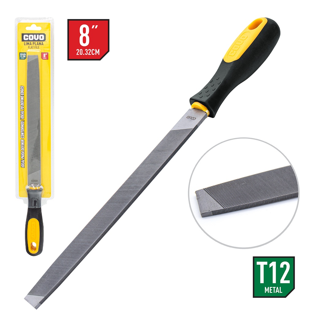 LIMA PLANA 8" C/MANGO COVO 4-352