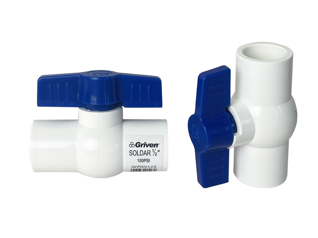LLAVE DE BOLA PVC SOLDAR X 1/2" GRIVEN 4-368
