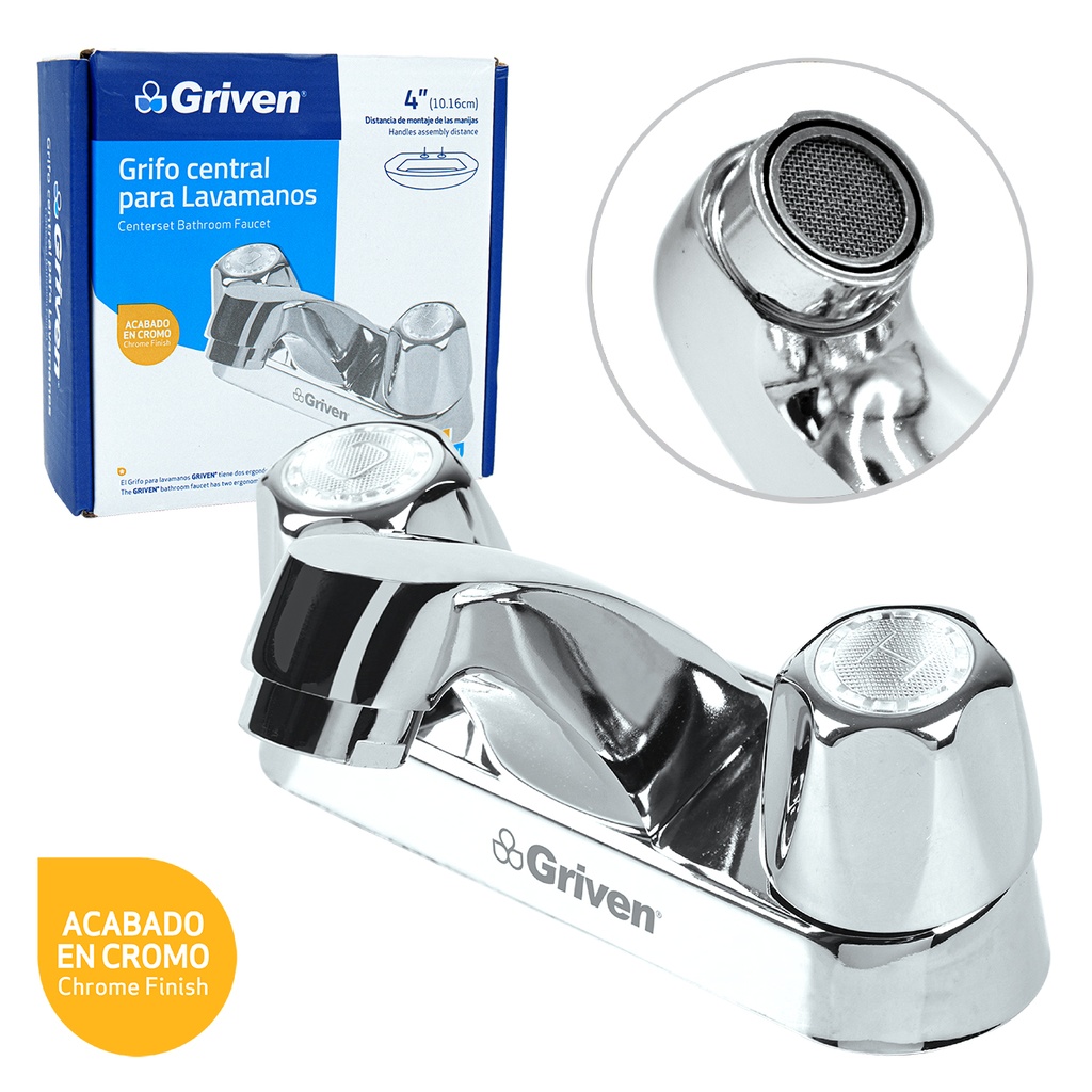 LLAVE LAVAMANO DOBLE METALICA GRIVEN 4-375
