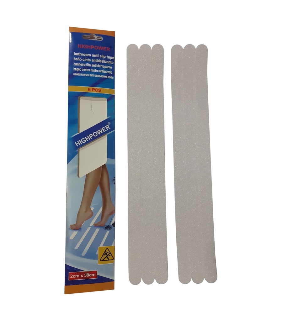 CINTA ANTI RESBALANTE DE BAÑO 2CM X 35CM 4-420