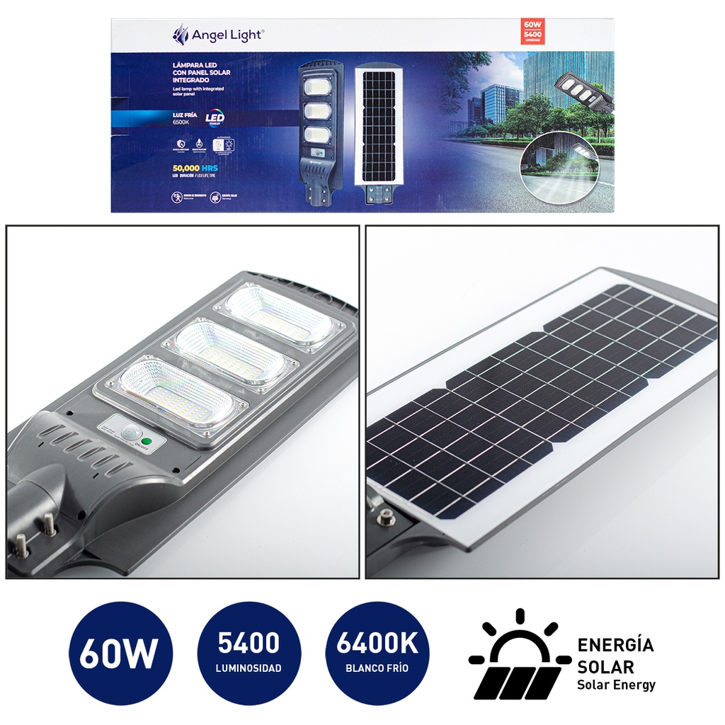 LAMPARA EXT LED 60W C/PANEL SOLAR 4-424