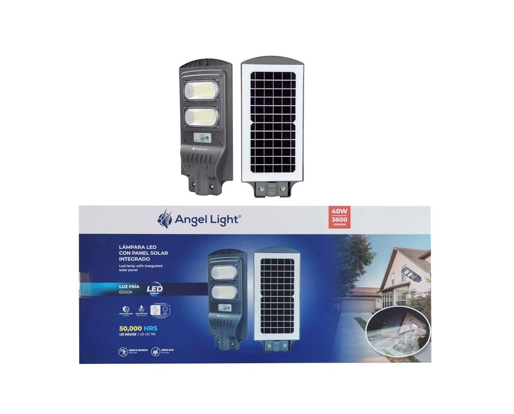 LAMPARA EXT LED 40W C/PANEL SOLAR 4-425