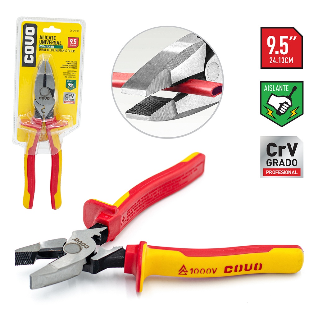 ALICATE AISLADO UNIVERSAL 9.5" COVO 4-432