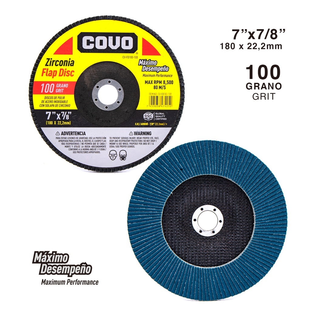DISCO FLAP 7" DE 100 COVO 4-436
