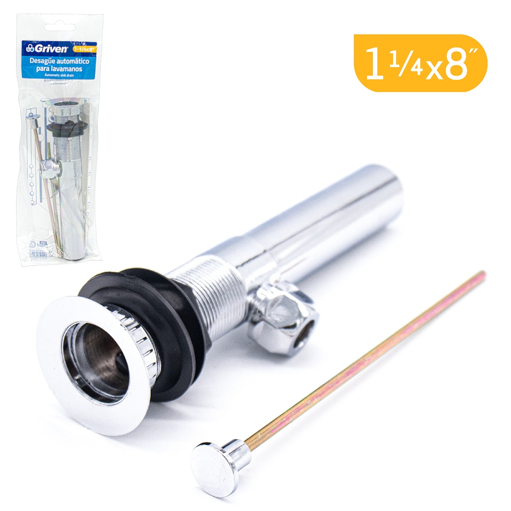 DESAGUE LAVAMANO PLAST/CROM AUTOMATICO GRIVEN 4-453 (DESC)