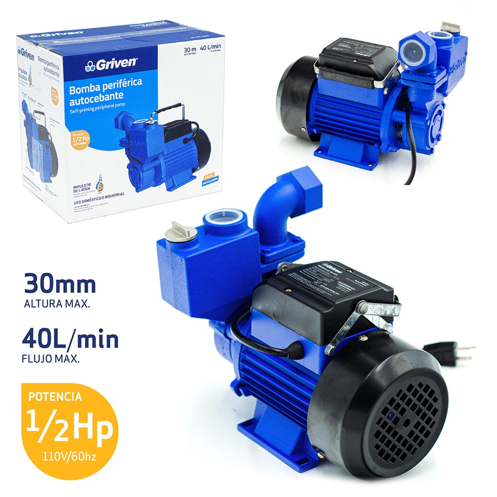 BOMBA PERIFERICA AUTOCEBANTE 1/2" GRIVEN 4-475