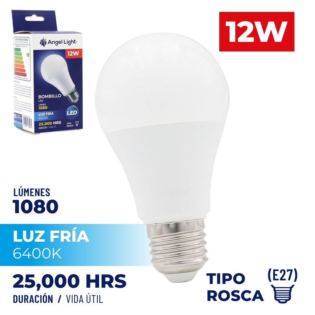 BOMBILLO BULBO LED 12W ALTO BRILLO 85-265V 4-481