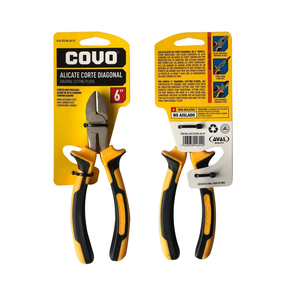ALICATE CORTE DIAGONAL 6" COVO 4-503