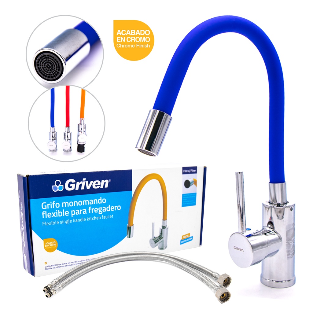 LLAVE FREGADERO MONOMANDO COLORES GRIVEN 4-512 (DES)