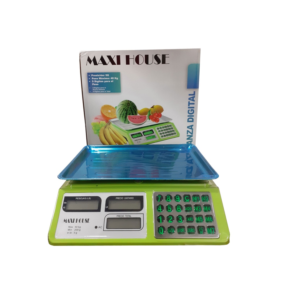 PESO ELECTRONICO BALANZA DIGITAL x 40KG MAXI 4-519